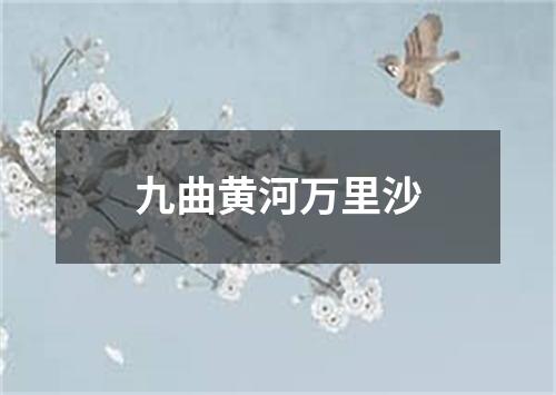 九曲黄河万里沙