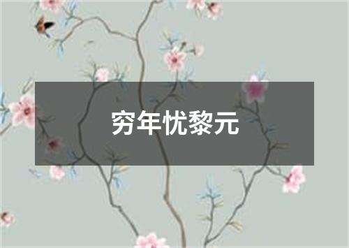 穷年忧黎元