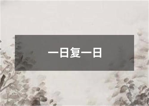 一日复一日