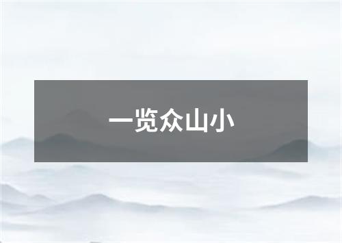 一览众山小