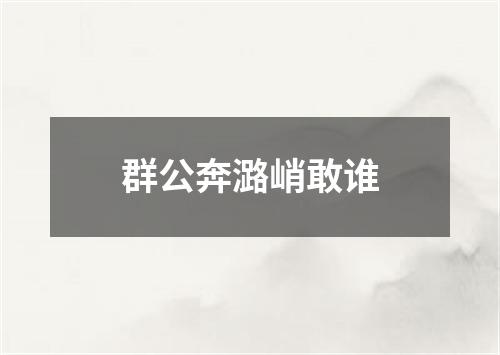 群公奔潞峭敢谁