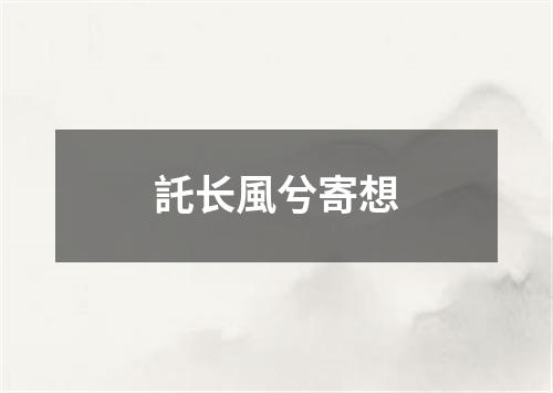 託长風兮寄想