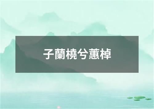 子蘭橈兮蕙棹