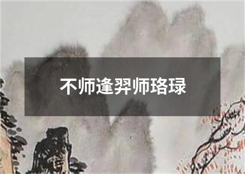 不师逢羿师珞琭