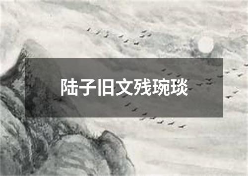 陆子旧文残琬琰