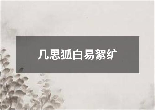 几思狐白易絮纩