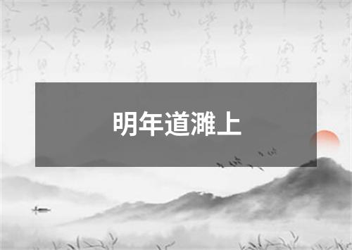 明年道濉上