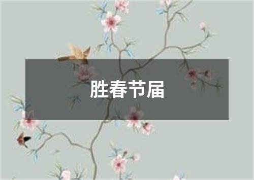 胜春节届