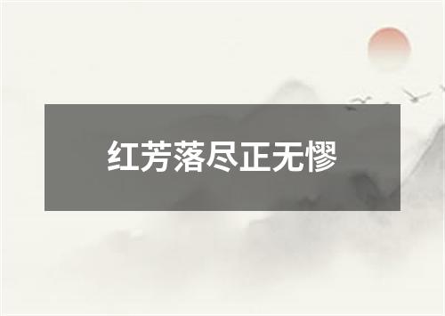 红芳落尽正无憀