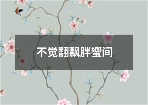 不觉翻飘胖蠁间