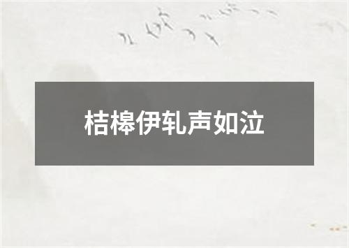 桔槔伊轧声如泣