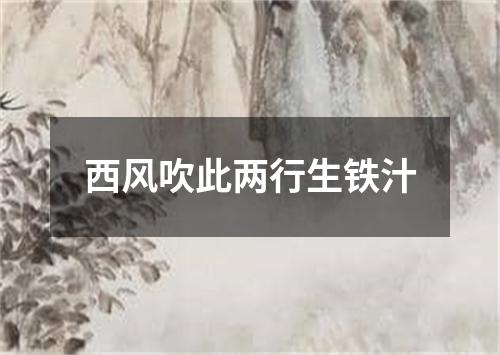 西风吹此两行生铁汁