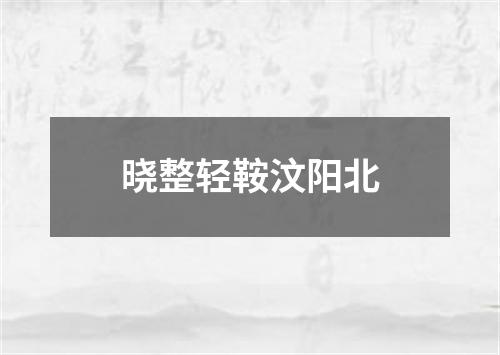 晓整轻鞍汶阳北