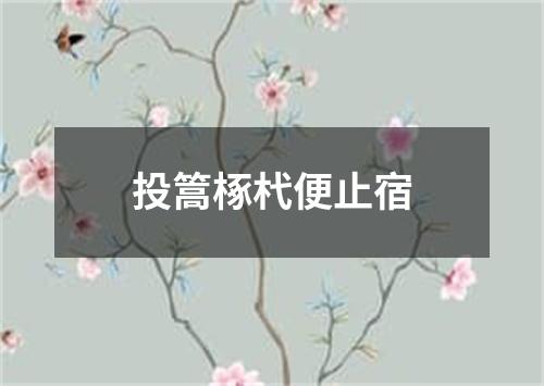 投篙椓杙便止宿