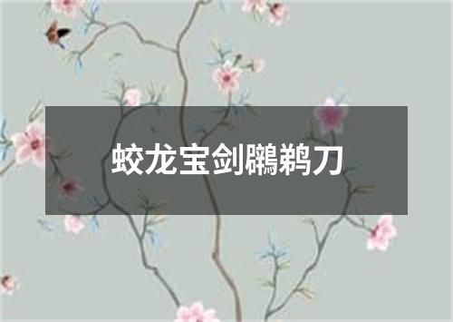 蛟龙宝剑鸊鹈刀