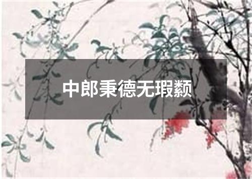 中郎秉德无瑕颣