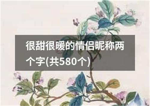 很甜很暖的情侣昵称两个字(共580个)