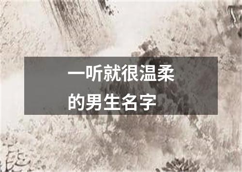 一听就很温柔的男生名字