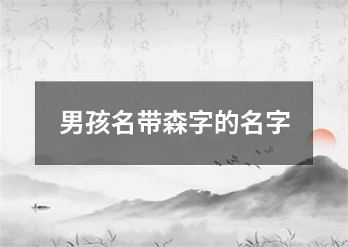 男孩名带森字的名字