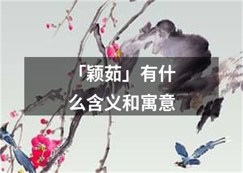 「颖茹」有什么含义和寓意