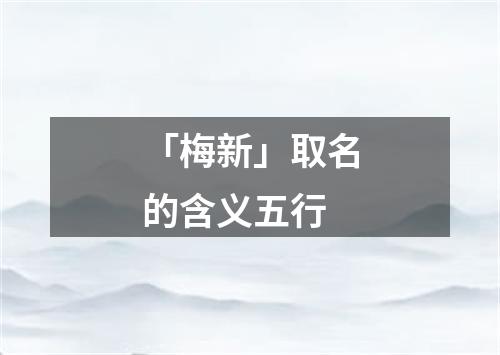 「梅新」取名的含义五行