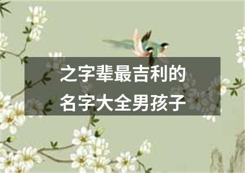 之字辈最吉利的名字大全男孩子