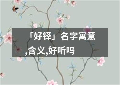 「好铎」名字寓意,含义,好听吗