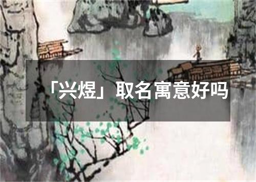 「兴煜」取名寓意好吗