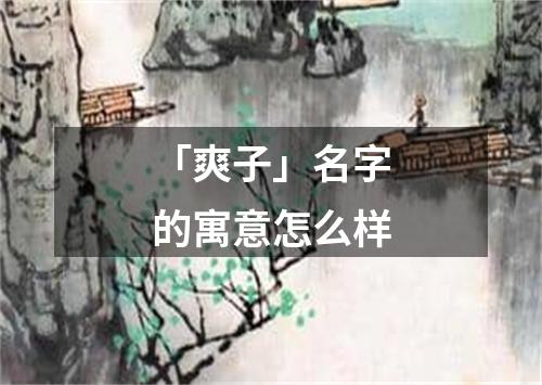 「爽子」名字的寓意怎么样