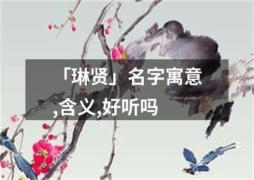 「琳贤」名字寓意,含义,好听吗