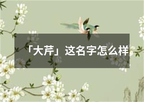 「大芹」这名字怎么样