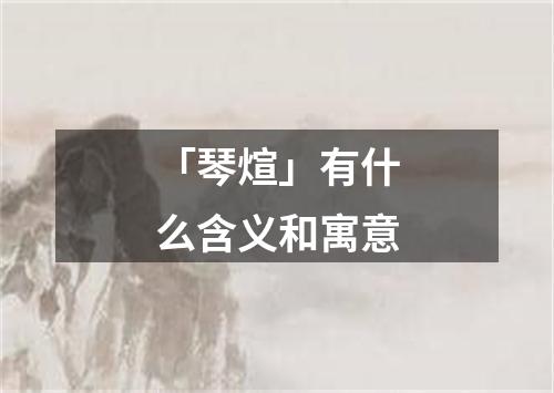 「琴煊」有什么含义和寓意