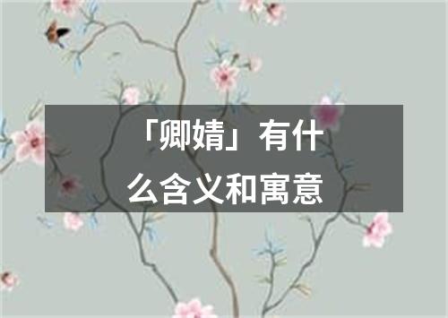 「卿婧」有什么含义和寓意