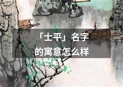 「士平」名字的寓意怎么样