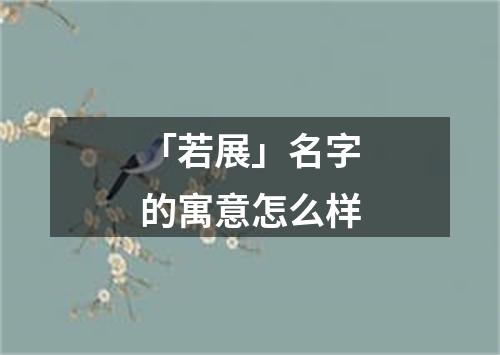 「若展」名字的寓意怎么样