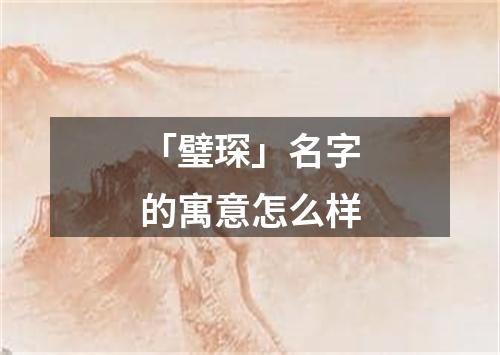 「璧琛」名字的寓意怎么样