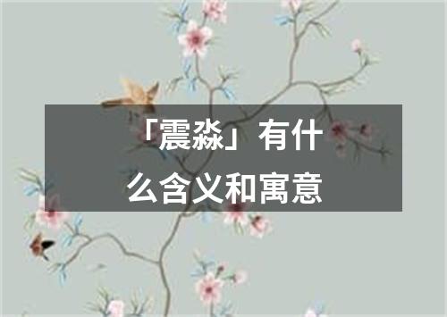 「震淼」有什么含义和寓意