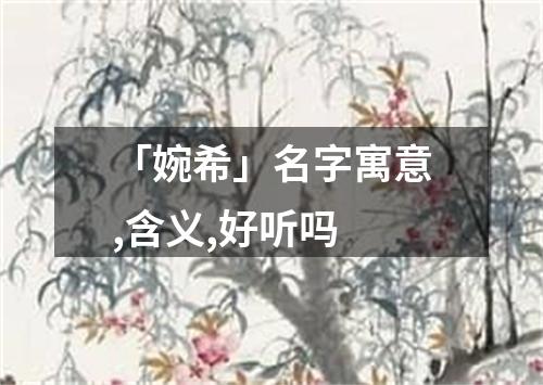 「婉希」名字寓意,含义,好听吗