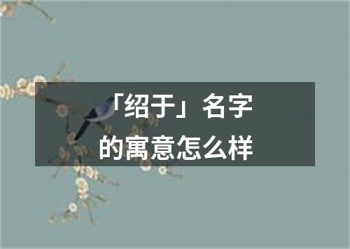 「绍于」名字的寓意怎么样