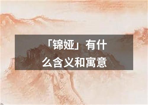 「锦娅」有什么含义和寓意