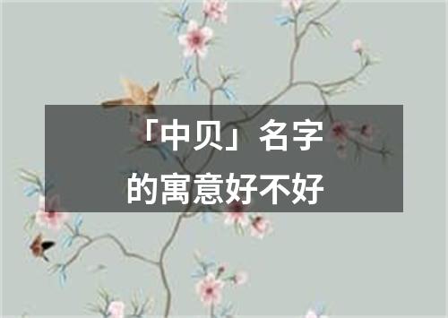 「中贝」名字的寓意好不好