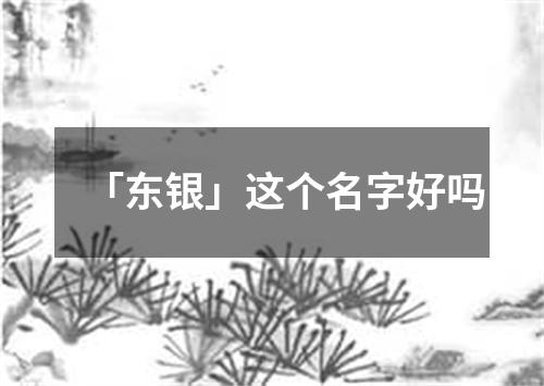 「东银」这个名字好吗