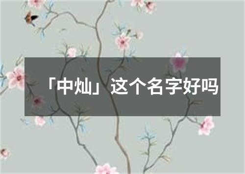 「中灿」这个名字好吗