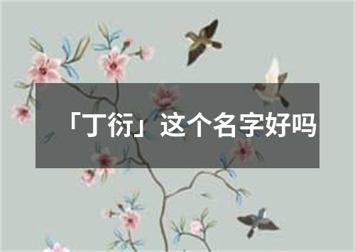 「丁衍」这个名字好吗