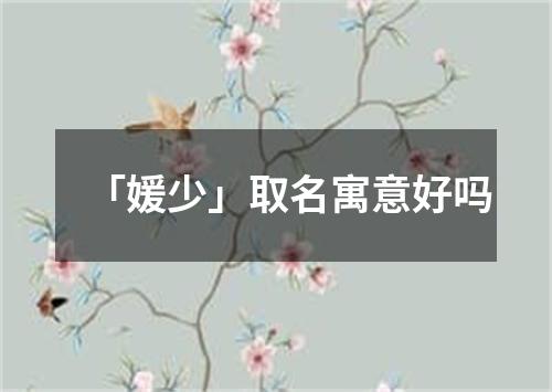 「媛少」取名寓意好吗