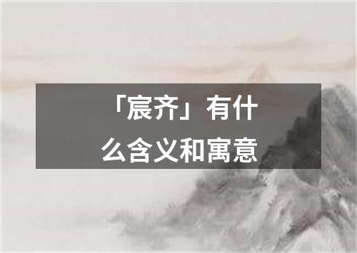 「宸齐」有什么含义和寓意