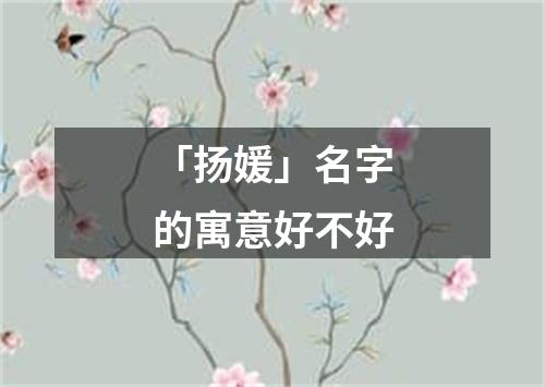 「扬媛」名字的寓意好不好