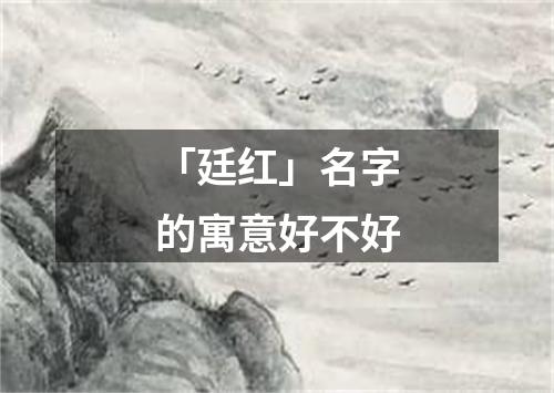 「廷红」名字的寓意好不好