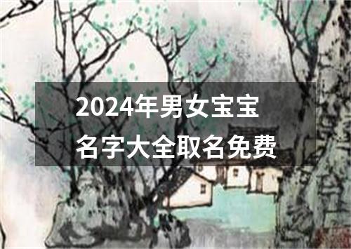 2024年男女宝宝名字大全取名免费