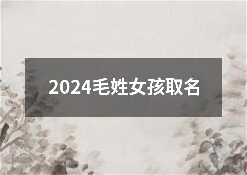 2024毛姓女孩取名